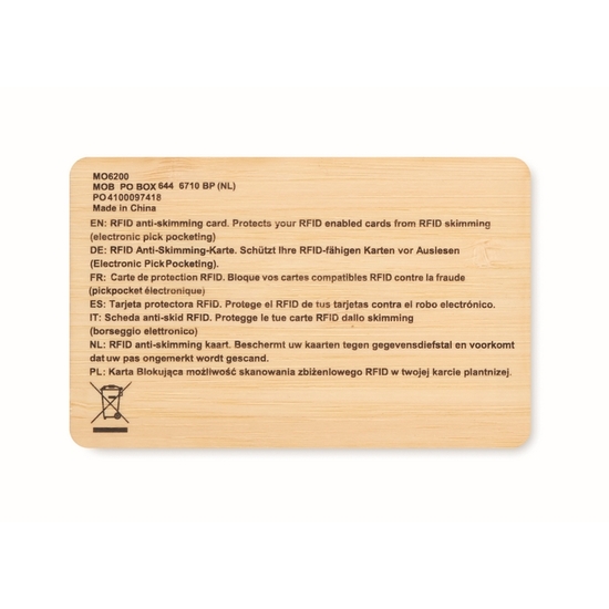 RFID Karte aus Bambus
