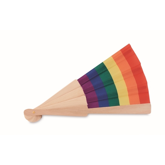 Fächer regenbogenfarbig