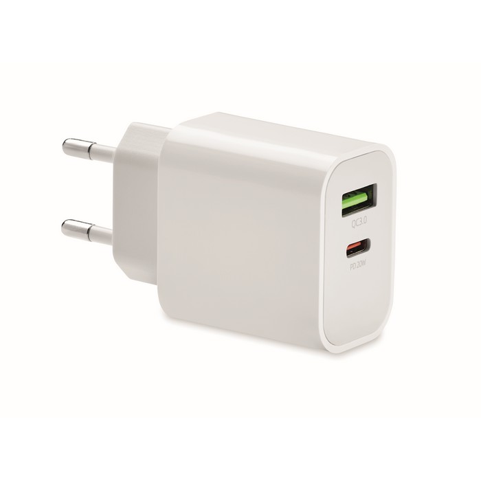 18W 2-Port USB-Ladegerät EU-Ste