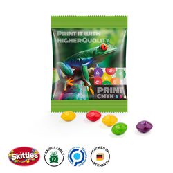 Skittles Fruits Minitüte, kompostierbare Folie, transparent