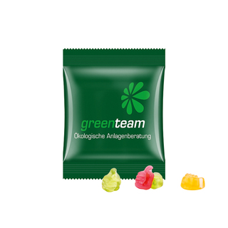 Minitüte,15 g, kompostierbare Folie weiß, Trolli Fruchtgummi Daumen