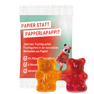 Trolli Team Gummibärchen Premium, recyclingfähiges Papier weiß