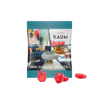 Minitüte Sonderform, 15 g, Folie transparent, Fruchtgummi , 10 % Fruchtsaftanteil