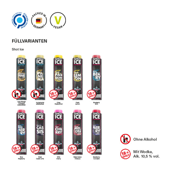 Big Box Shot Ice 3er, Crisp Passion Fruit mit Wodka, Alkohol 10,5% vol