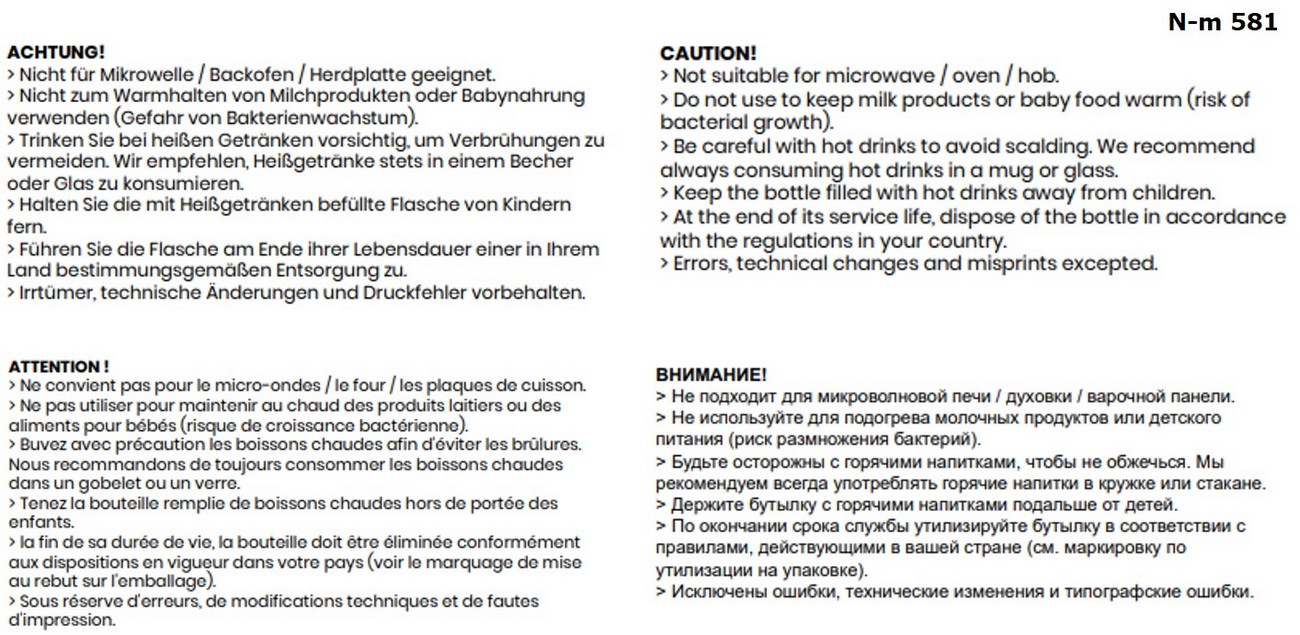 GRIP Vakuum Flasche schwarz
