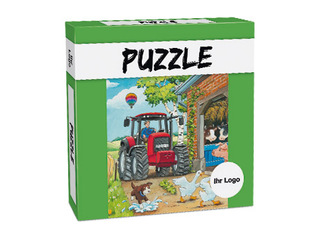 Puzzle A4 - 10, 40 oder 80 Teile, in Stülpdeckelschachtel  4/0-farbig