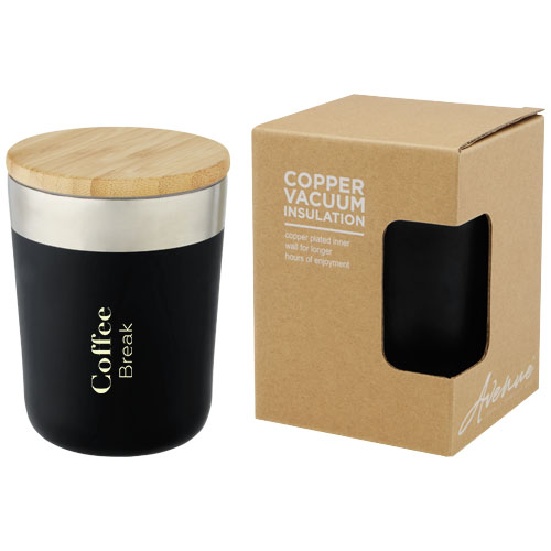 Lagan 330 ml Kupfer-Vakuum Isolierbecher mit Bambusdeckel