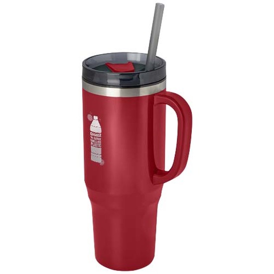 Melbourne 1200 ml RCS-zertifizierter Isolierbecher mit Strohhalm