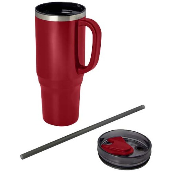 Melbourne 1200 ml RCS-zertifizierter Isolierbecher mit Strohhalm