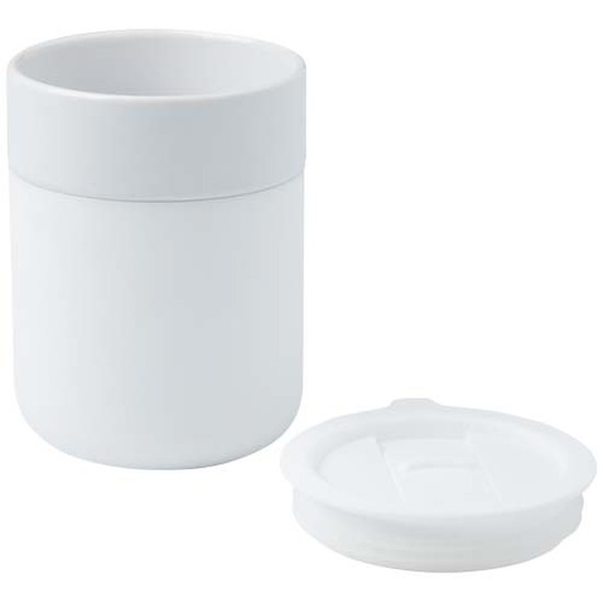 Java 330 ml Keramikbecher mit Silikonhülle und Kunststoffdeckel
