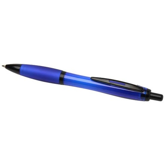 Nash Kugelschreiber aus recyceltem Kunststoff mit schwarzen Zierelementen (schwarze Mine)