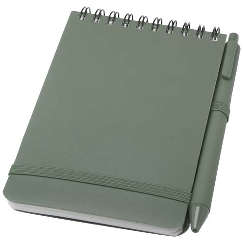 Thalaasa A6 Hardcover Notizbuch aus Ocean Bound Kunststoff mit Kugelschreiber (schwarze Mine)
