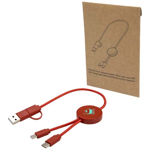 Citala 30 cm 5-in-1 Kabel aus recyceltem Kunststoff für Datenübertragung und 27W Schnellladung