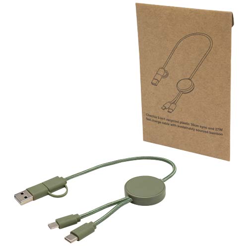 Citala 30 cm 5-in-1 Kabel aus recyceltem Kunststoff für Datenübertragung und 27W Schnellladung