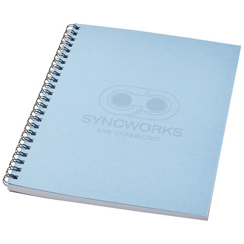 Desk-Mate® A5 recyceltes farbiges Notizbuch mit Spiralbindung