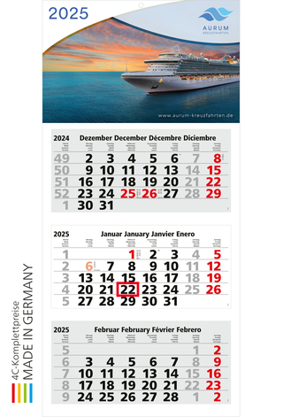 3-Monats-Kalender Medium Light 3 Bestseller