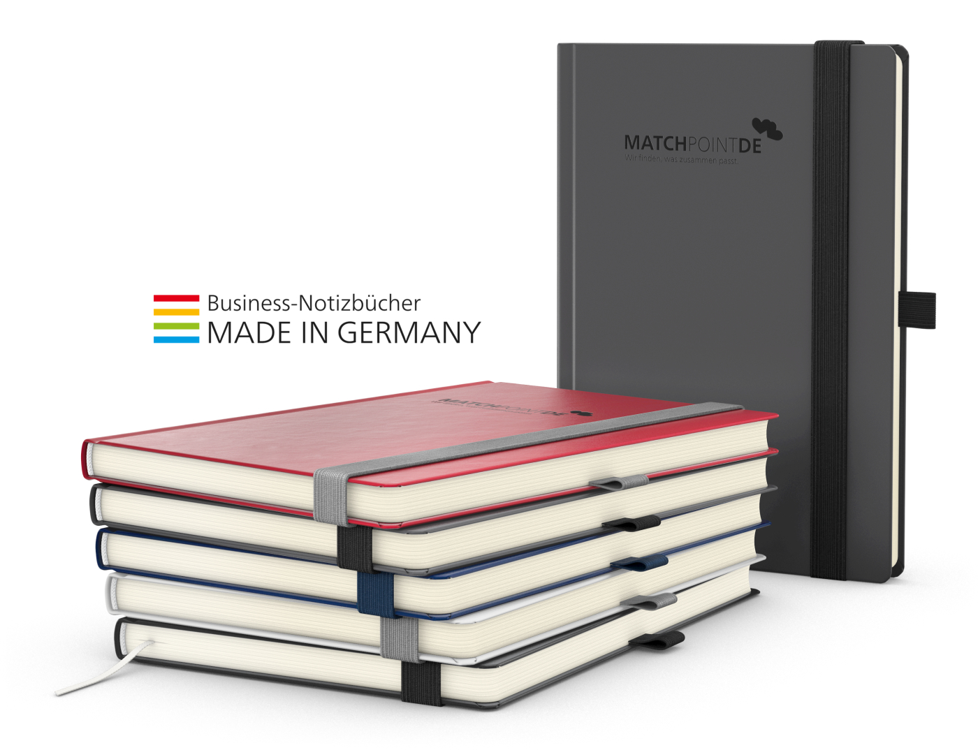 Notizbuch Vision-Book Creme Bestseller A5, schwarz inkl. Kupferprägung