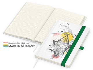 Notizbuch Match-Book Creme Beseller Natura individuell A5, grün