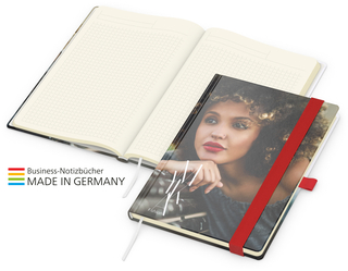 Match-Book Creme Bestseller A5 Cover-Star matt-individuell, rot