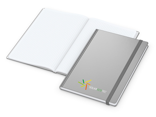 Notizbuch Easy-Book Comfort Bestseller, Large, silber inkl. Siebdruck-Digital