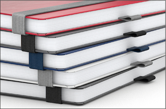 Notizbuch Vision-Book Creme Bestseller, A4, schwarz inkl. Prägung schwarz-glänzend