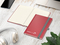 Notizbuch Vision-Book Creme Bestseller, A5, rot