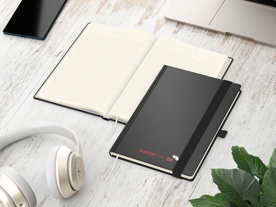 Notizbuch Vision-Book Creme Bestseller, A5, schwarz