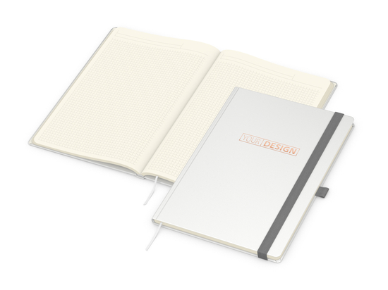 Notizbuch Vision-Book Creme Bestseller, A4, weiß inkl. Kupferprägung