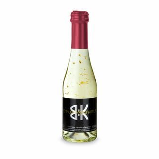 Piccolo Golden Flakes - Flasche klar - Kapsel Bordeauxrot, 0,2 l 2K1918f