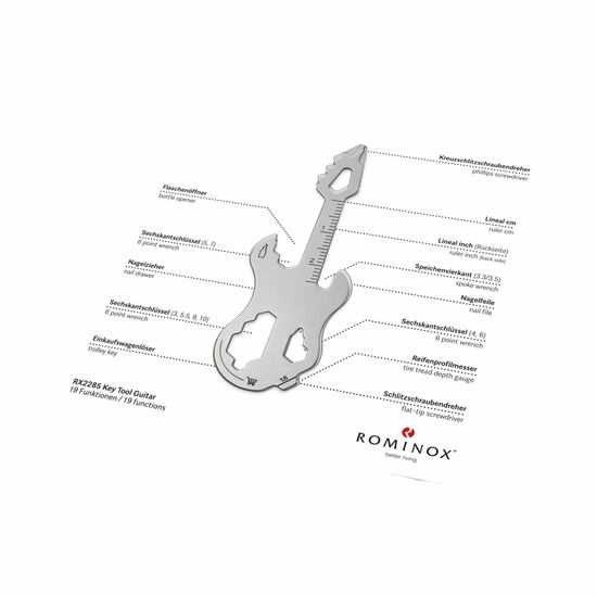 ROMINOX® Key Tool Guitar (19 Funktionen) Danke 2K2103k
