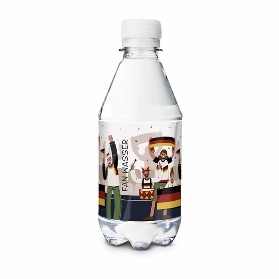 330 ml PromoWater - Mineralwasser zur Fußball Europameisterschaft, still - Folien-Etikett 2P001Cf