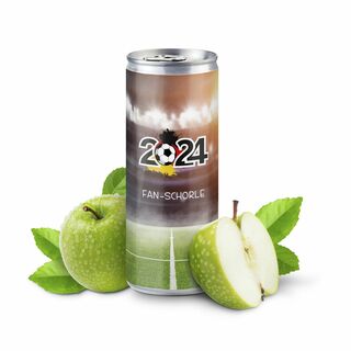 Promo Fresh - Apfelschorle zur Fußball Europameisterschaft 2024 - Eco Papier-Etikett, 250 ml 2P028Pf