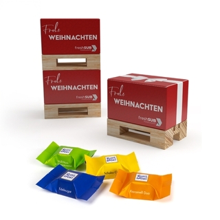 Geschenk Mini-Palette klein 16 g Ritter Sport: Karamel Duo & Schoko Crisp