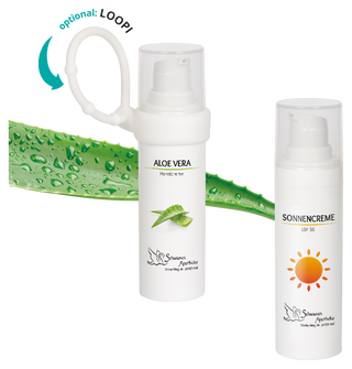 Airless Spender mit Sonnenschutzcreme LSF 50