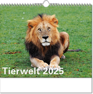 Kalender "Tierwelt" im Format 30 x 29 cm, mit Wire-O-Bindung und verlängerter Rückwand