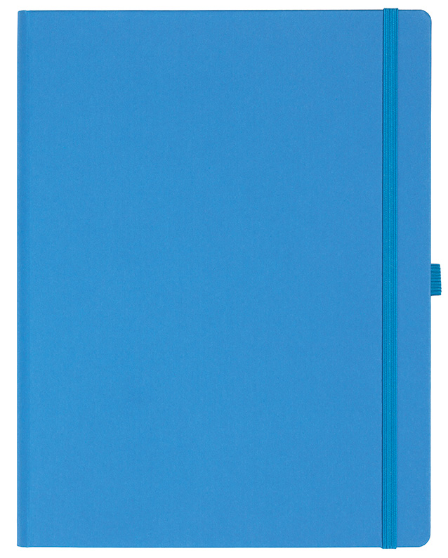 Notizbuch Style Large im Format 19x25cm, Inhalt kariert, Einband Fancy in der Farbe China Blue