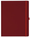 Notizbuch Style Large im Format 19x25cm, Inhalt kariert, Einband Fancy in der Farbe Ruby Red