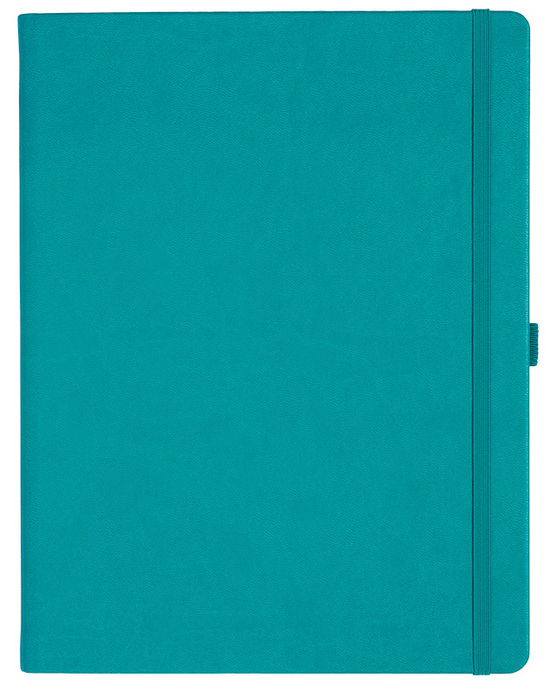 Notizbuch Style Large im Format 19x25cm, Inhalt liniert, Einband Slinky in der Farbe Turquoise