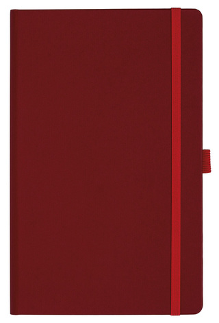 Notizbuch Style Medium im Format 13x21cm, Inhalt liniert, Einband Fancy in der Farbe Ruby Red