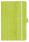 Notizbuch Style Small im Format 9x14cm, Inhalt kariert, Einband Woody in der Farbe Lime