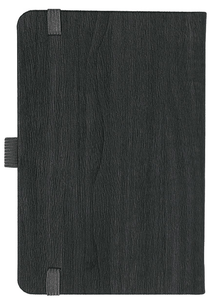 Notizbuch Style Small im Format 9x14cm, Inhalt liniert, Einband Woody in der Farbe Charcoal