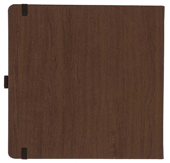 Notizbuch Style Square im Format 17,5x17,5cm, Inhalt blanco, Einband Woody in der Farbe Brown