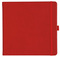 Notizbuch Style Square im Format 17,5x17,5cm, Inhalt liniert, Einband Slinky in der Farbe Scarlet