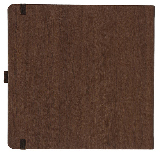 Notizbuch Style Square im Format 17,5x17,5cm, Inhalt liniert, Einband Woody in der Farbe Brown