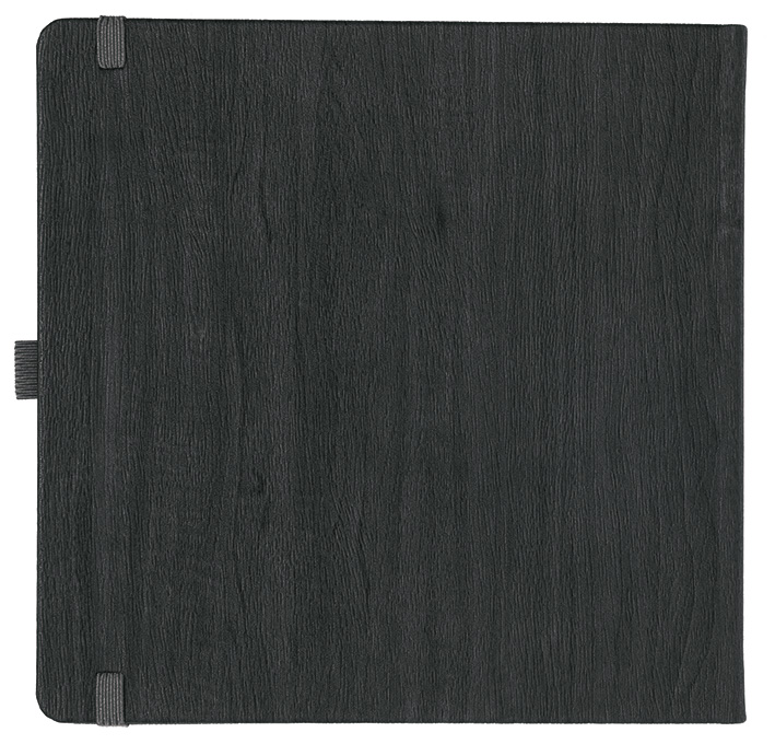 Notizbuch Style Square im Format 17,5x17,5cm, Inhalt liniert, Einband Woody in der Farbe Charcoal