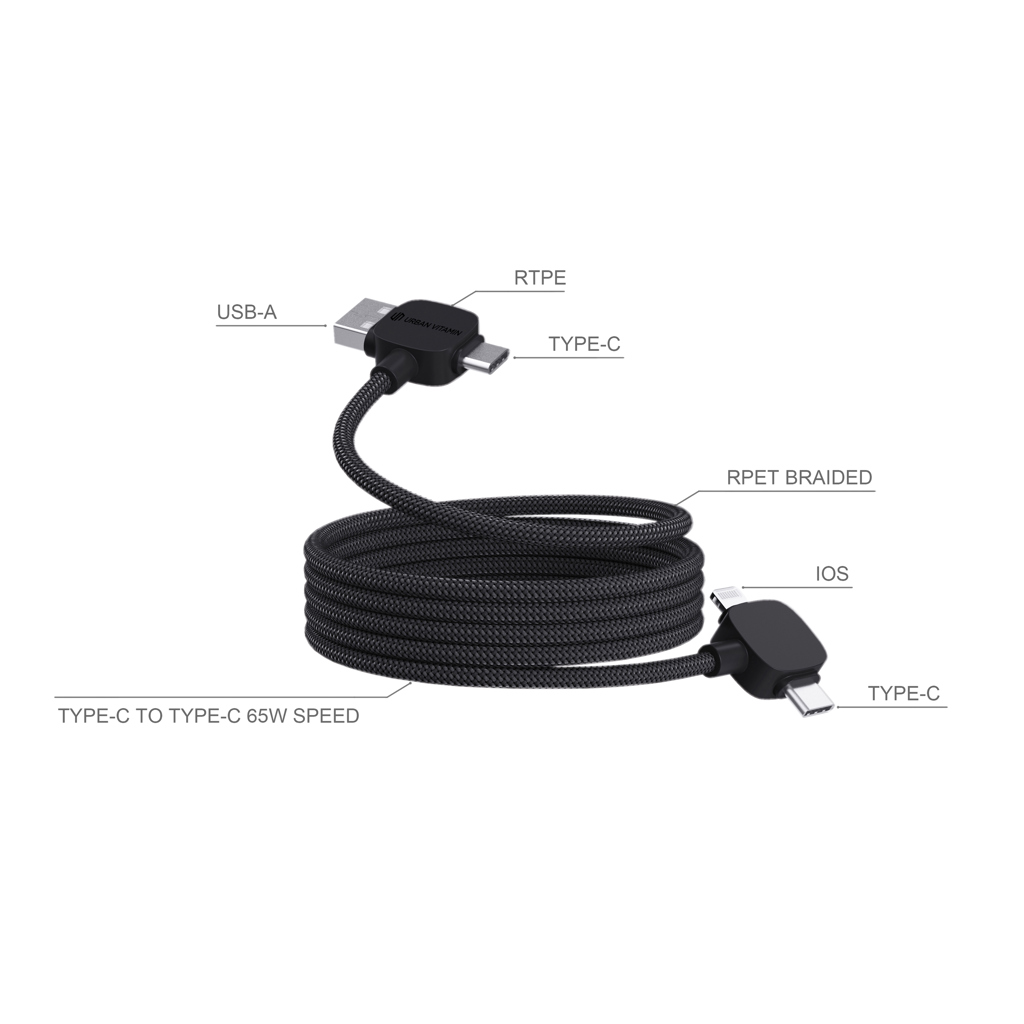 Urban Vitamin Stockton 65W magnet. Kabel RCS recyc. TPE/PET