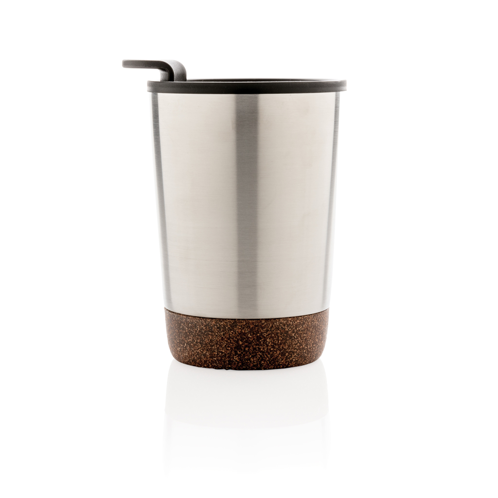 GRS rPP Edelstahl-Kaffeebecher mit Kork