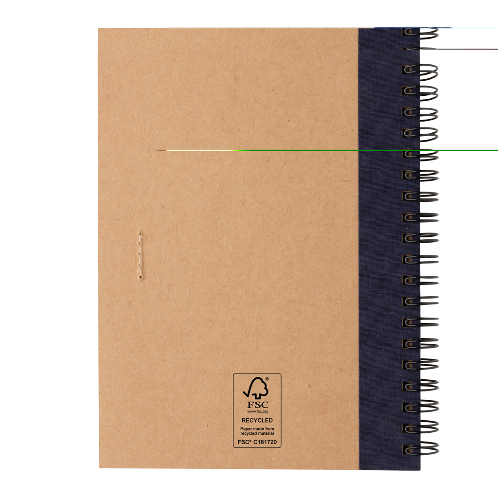 Kraft Spiral-Notizbuch mit Stift