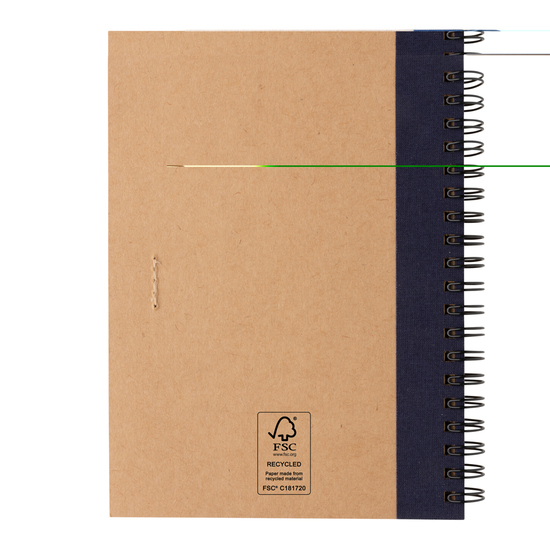 Kraft Spiral-Notizbuch mit Stift