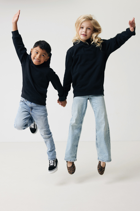 IQONIQ Yengo KidsHoodie mit Seitentaschen aus rec. Baumwolle